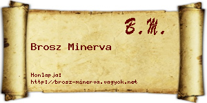 Brosz Minerva névjegykártya